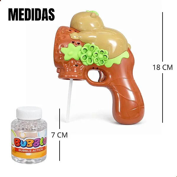 Brinquedo Capivara Lançador De Bolhas De Sabão A Pilha AL-2051