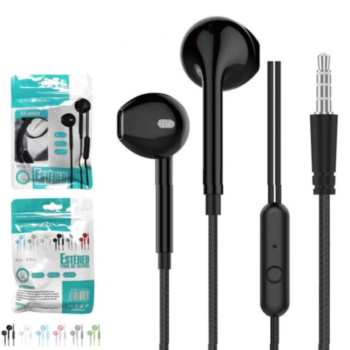 Fone De Ouvido Estéreo Com Microfone Starmega ST-2010 - Preto