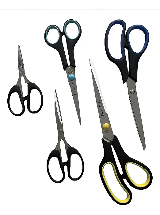 Kit 5 Tesouras Luatek Aço Inoxidável Tamanhos Variados LWJ-109