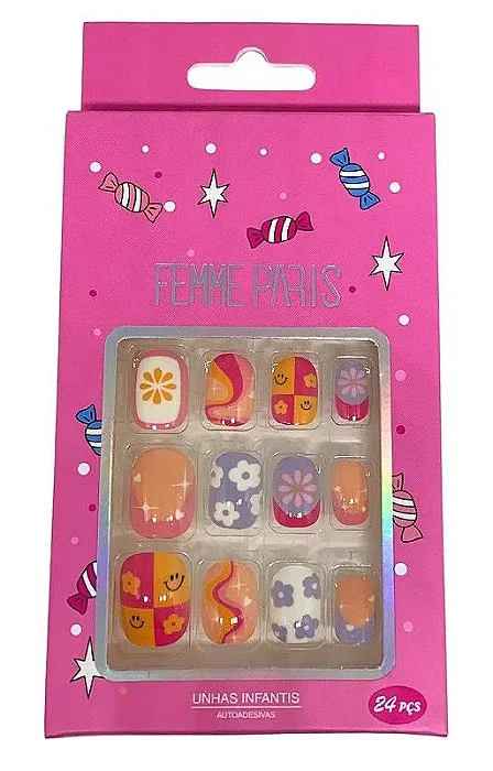 Unhas Postiças Infantis Femme Paris Kids FM015
