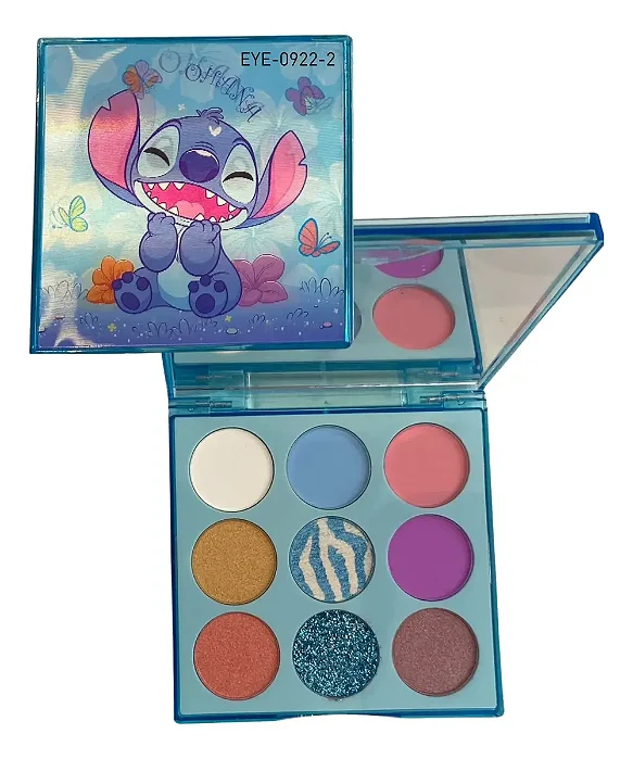 Paleta de Sombras Stitch 6 Tons – Maquiagem Infantil e Juvenil