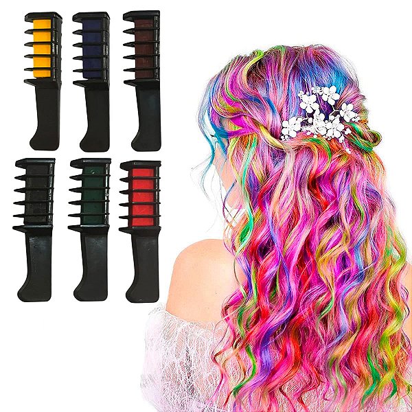 Giz Para Colorir Cabelo Cores Diversas