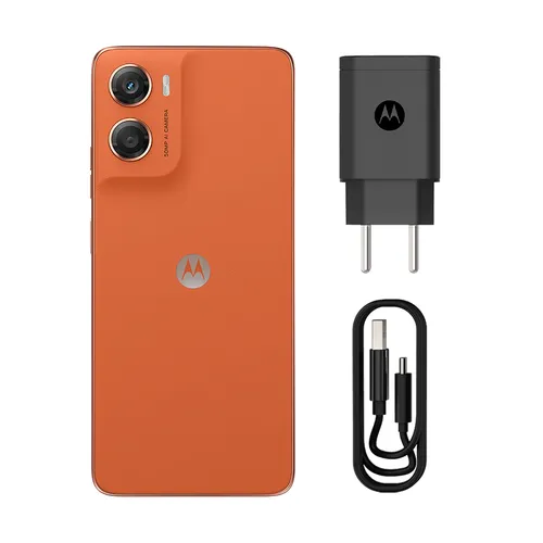 Smartphone Moto G06, 128 GB, 4 GB + 4 GB RAM Boost - Laranja