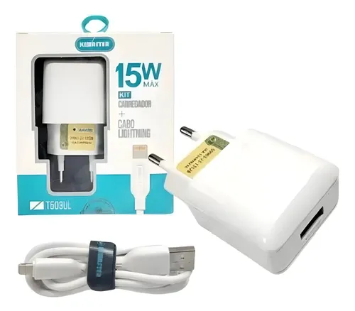 Carregador Rápido 3.1A com Cabo Lightning T503UL para iPhone e iPad