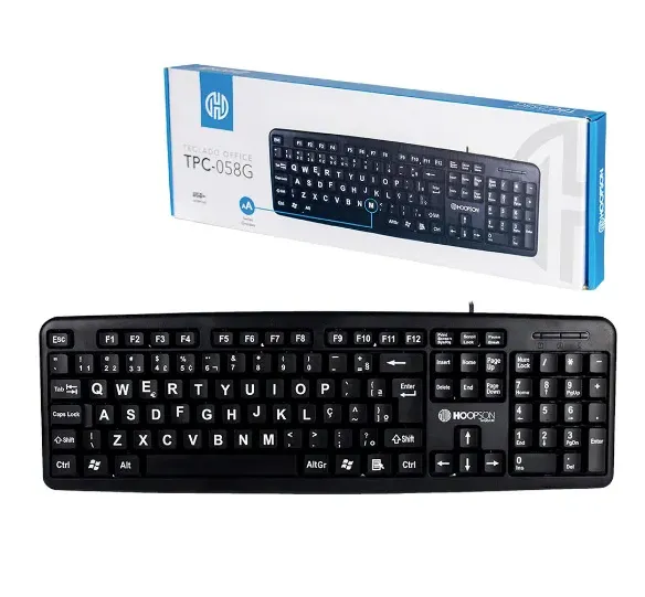 Teclado USB Hoopson TPC-058G - Preto
