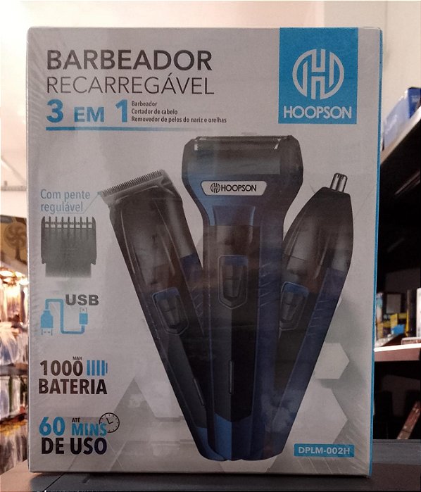 Barbeador Elétrico Portátil Recarregável DPLM-002H