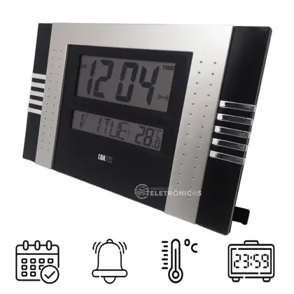 Relógio Digital de Mesa e Parede Luatek ZB-3002