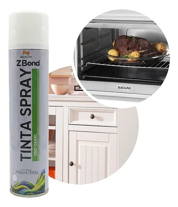 Tinta Spray Branca Fosca Metal Madeira Móvel Cerâmica NEOKLON
