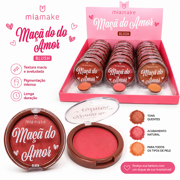 Blush Compacto Maça do Amor - Mia Make