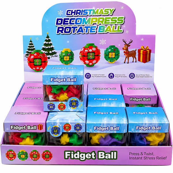 Fidget Ball Natalino – Bola Antiestresse Rotativa FIDGET-BALL