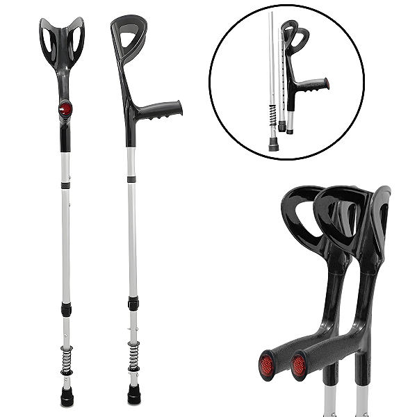 Muleta Canadense Ortopédica com Altura Regulável - Dellamed D6 ( Par )