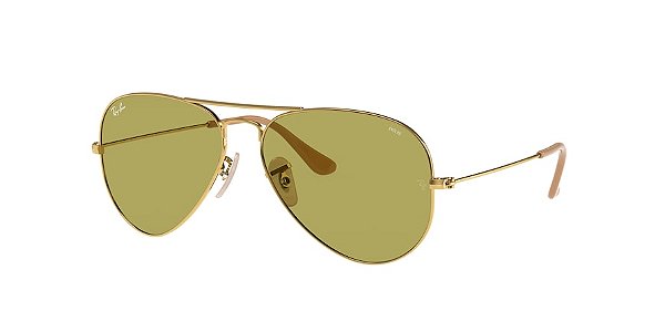 RAY-BAN AVIATOR RB3025-58-90644C DOURADO/VERDE EVOLVE