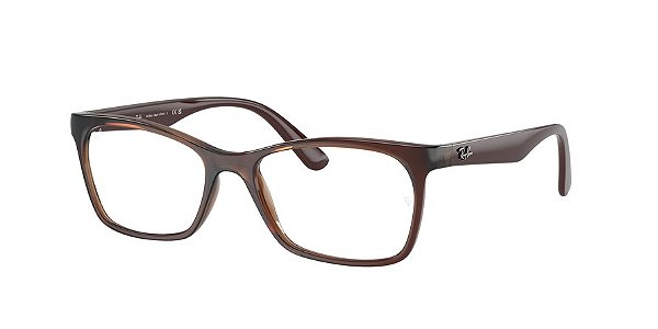 Ray-Ban RX7202L-53-8244 Marrom translúcido