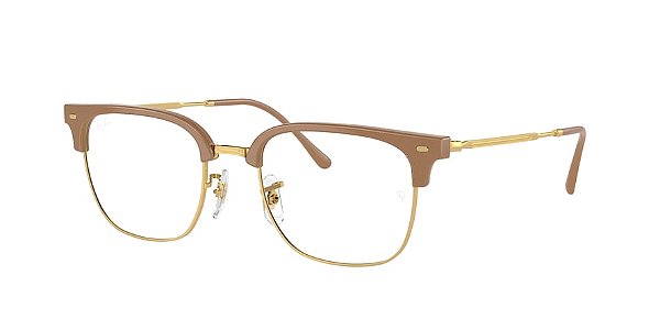 Ray-Ban New Clubmaster RX7216-51-8342 Bege sobre Ouro