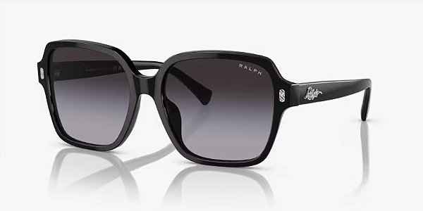 Ralph RA5304U-57-50018G Preto brilhante Lente Cinza degradê
