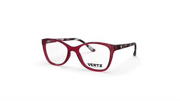 Oculos de Grau Vertz Neon Muse VZ5033-48-2355 Vinho Translucido