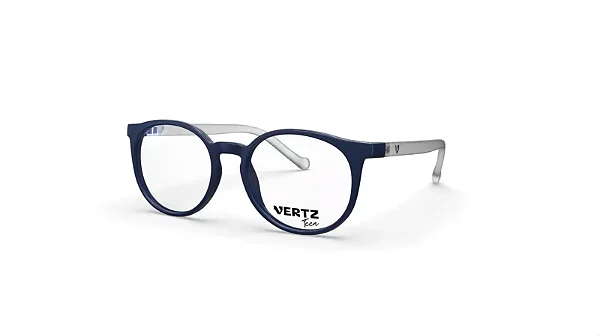 Oculos de Grau Vertz VZ51031-47-3838 Azul hastes Incolor fosco