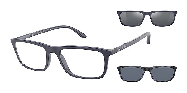Emporio Armani  EA4160-55-50881W Azul fosco +2Clip-On