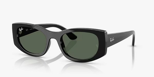Óculos de sol Ray-Ban RB4446L-54-667771 Preto lentes Verde total