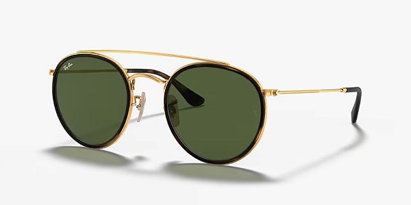 Óculos de sol Ray-Ban RB3647NL-51-001 Dourado-arista lentes Verde G-15