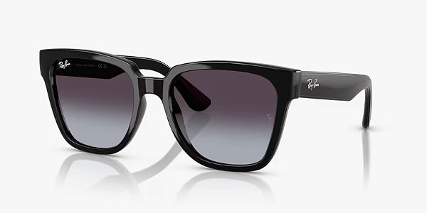 Óculos de sol Ray-Ban RB4437L-55-601/8G Preto lentes Cinza degradê