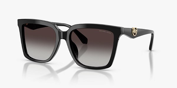 Óculos de Sol Michael Kors Menaggio MK2256U-55-30058G Preto lentes Cinza-claro degradê