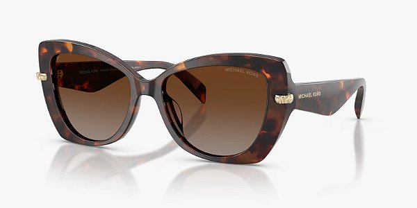 Óculos de Sol Michael Kors Atlanta MK2258U-55-4031T5 Luggage Tortoise lentes Marrom degradê polarizado
