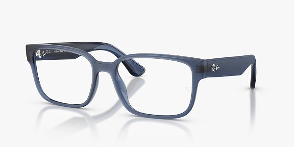Óculos de Grau Ray-Ban RX7262L-57-5803 Azul-escuro translúcido fosco