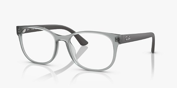 Óculos de Grau Ray-Ban RX7253L-55-8420 Cinza fosco translúcido