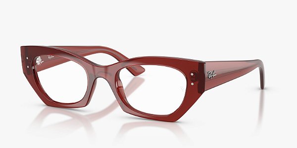 Óculos de Grau Ray-Ban Zena RX7330-52-8436 Marrom ferrugem brilhante