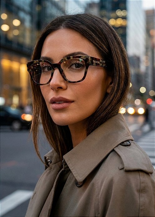 Óculos de Grau Prada PRC06V-54-22F1O1 Woods Tortoise