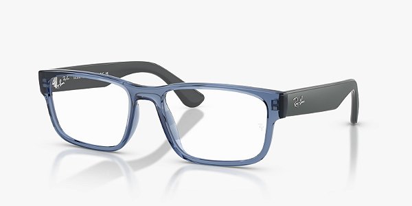 Óculos de Grau Ray-Ban RX7243L-56-8182 Azul-translúcido