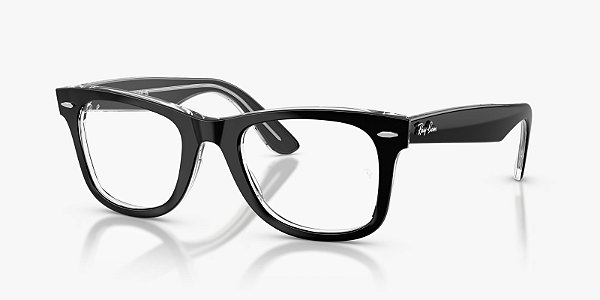 Óculos de Grau Ray-Ban Wayfarer Ease RX4340V-50-2034 Preto sobre transparente