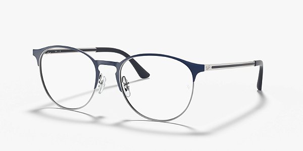 Óculos de Grau Ray-Ban RX6375-51-2981 Azul sobre Chumbo