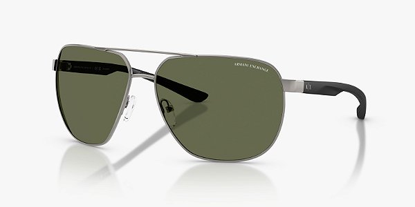 Óculos de Sol Armani Exchange Chumbo lente Verde-escuro polarizada AR-interno (AX2047S)