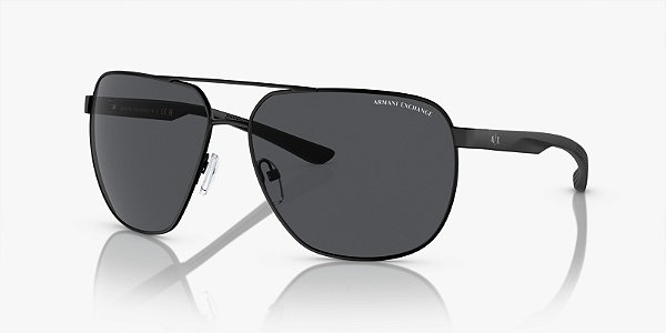 Óculos de Sol Armani Exchange Preto-fosco lente Cinza-escuro (AX2047S)