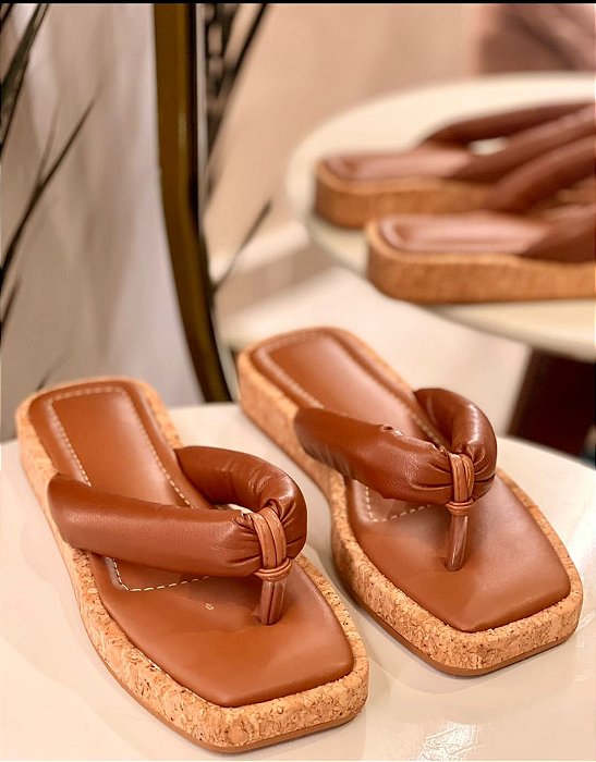 Papete Salete Modelo Tira Confort Caramelo