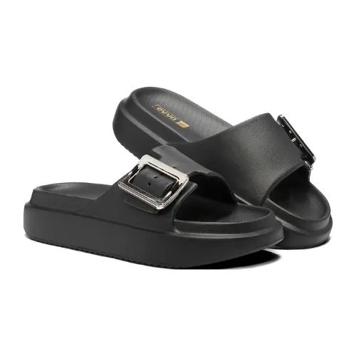 Plataforma Naty Fivela de EVA Leve Macio e Confortável Preto