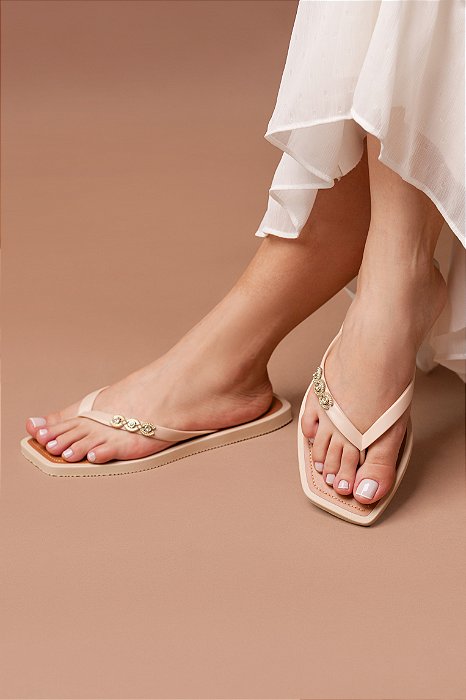 Chinelo Salete STE252 ABS Pedrinhas Bege