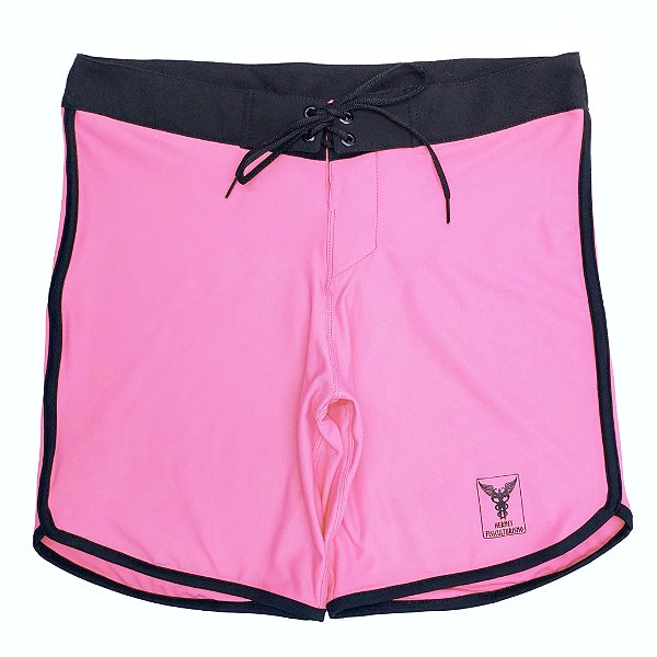 Bermuda Men's Physique Curta Rosa Claro Fluor
