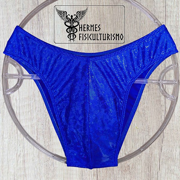 Sunga Bodybuilder Azul Real Holográfica - Corte IFBB