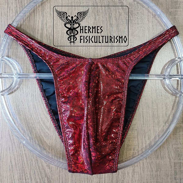 Sunga Bodybuilder Rubi Holográfica - Corte Pró