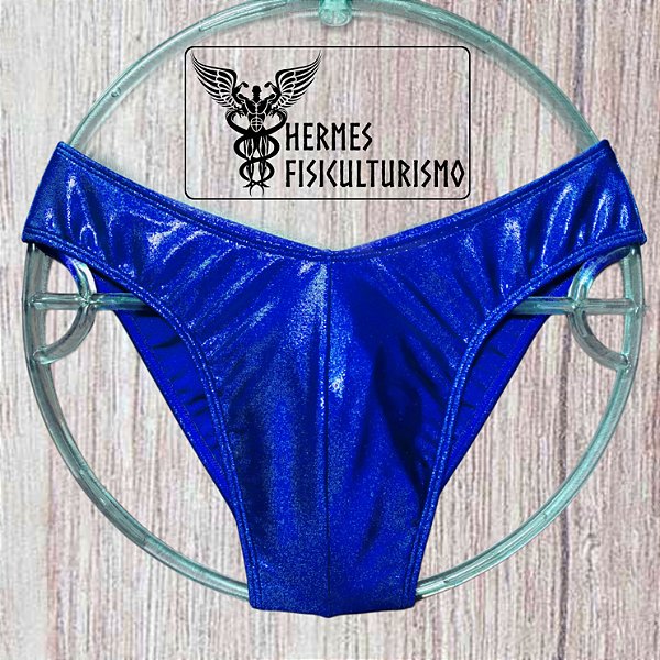 Sunga Bodybuilder Azul Real Brilhante - Corte IFBB