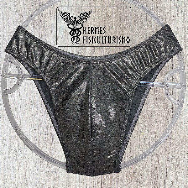Sunga Bodybuilder Grafite Brilhante - Corte IFBB