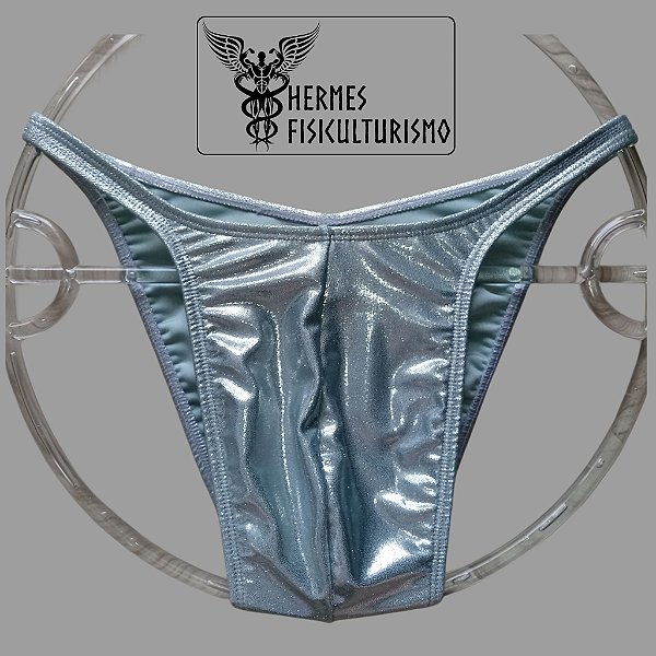 Sunga Bodybuilder Prata Brilhante - Corte Pró