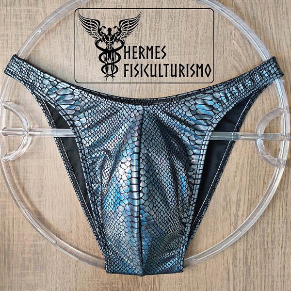 Sunga Bodybuilder Chumbo Escama Cobra - Corte Tradicional