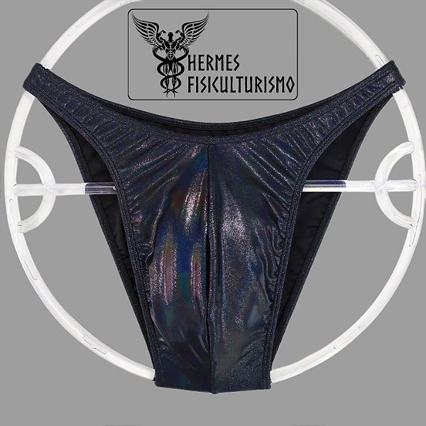 Sunga Bodybuilder Preta Camaleão - Corte Tradicional