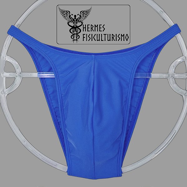 Sunga Bodybuilder Azul Real em Lycra - Corte Pró
