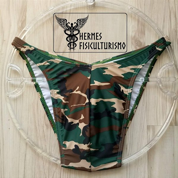 Sunga Bodybuilder Camuflada Escura - Corte Tradicional