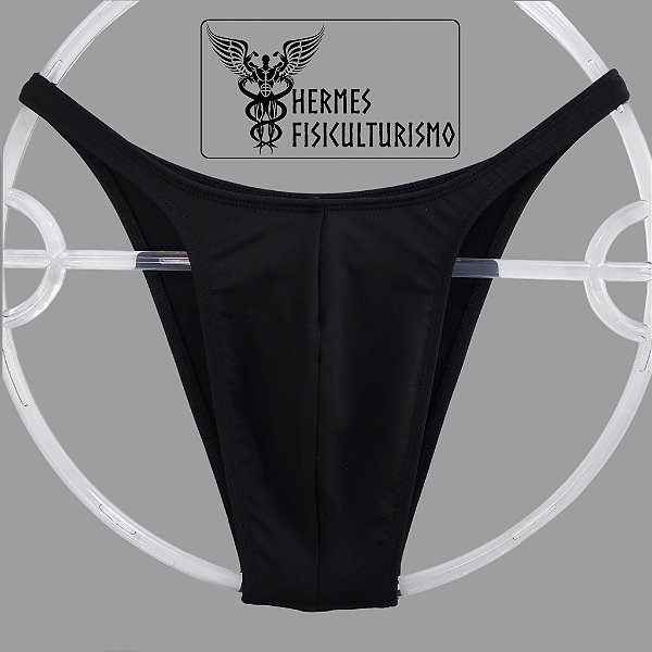 Sunga Bodybuilder Preta em Lycra - Corte Pró